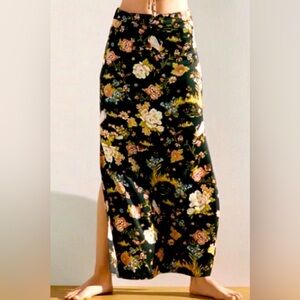 Black Floral Maxi Skirt